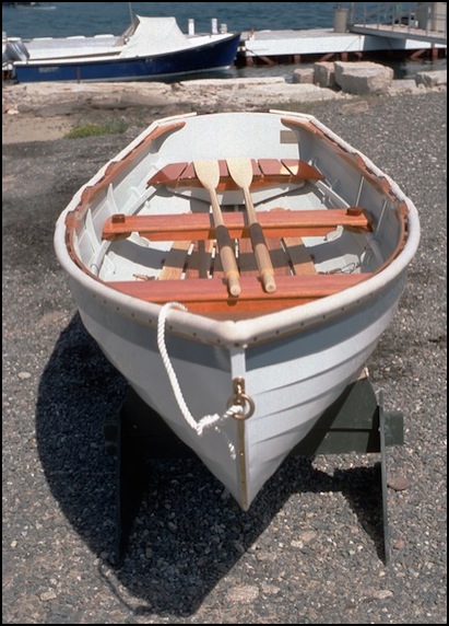 Ellen built by us and set up for rowing only; tender to a Stanley 38
